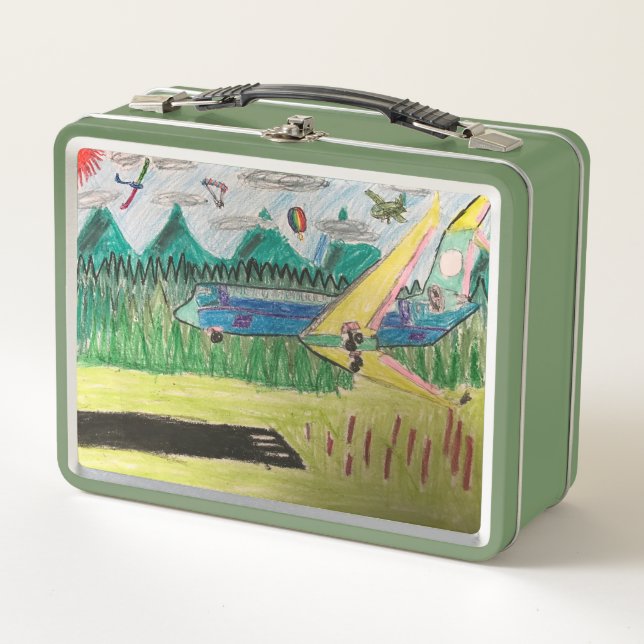 Airport park metal lunch box (Front)