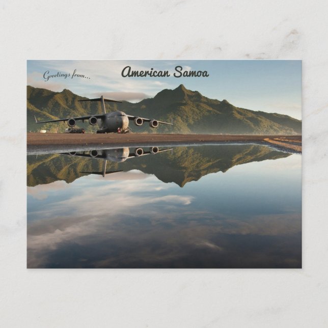 Airport Runway at American Samoa Postcard (Front)