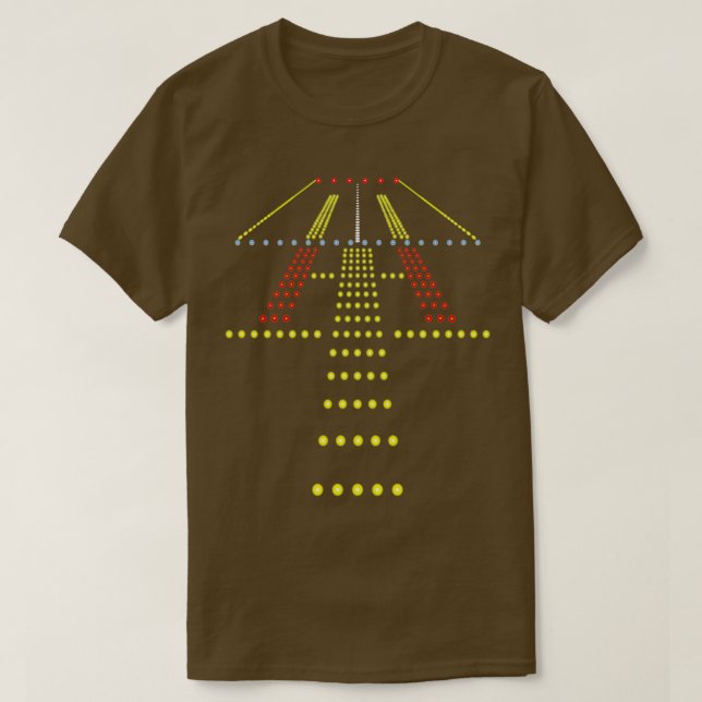 Airport Runway Lights At Night  T-Shirt (Design Front)