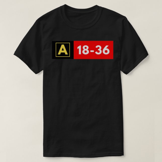 Airport Runway Taxiway Sign T-Shirt (Design Front)