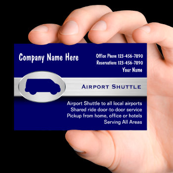 Airport Shuttle Business Cards by Luckyturtle at Zazzle