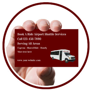 Airport Shuttle Transportation Taxi Business Cards