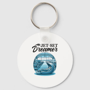 Airport Sleep Pod International World Traveler Tra Keychain