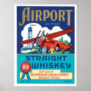 Airport Straight Whiskey Poster