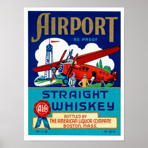 Airport Straight Whiskey Poster