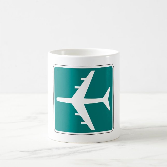 Airport Symbol Sign Airplane Travel Icon  Coffee Mug (Creator Uploaded)