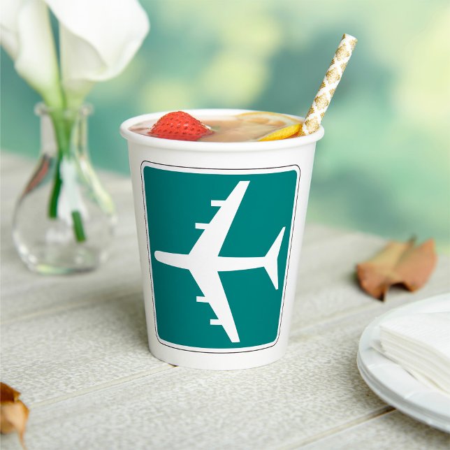 Airport Symbol Sign Airplane Travel Icon  Paper Cups (Creator Uploaded)
