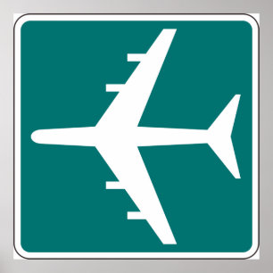 Airport Symbol Sign Airplane Travel Icon Poster