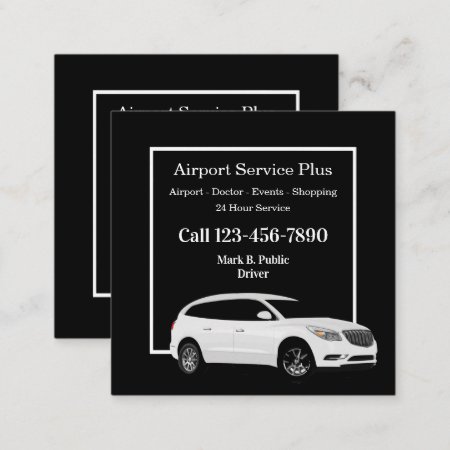 Airport Taxi Double Side Suv Business Cards