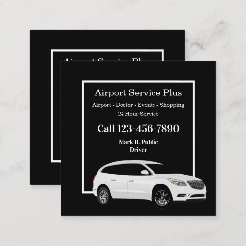Airport Taxi Double Side SUV Business Cards