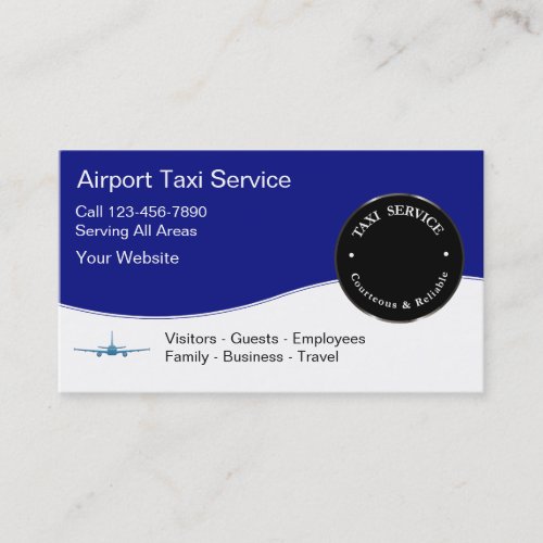 Airport Taxi Service Business Cards