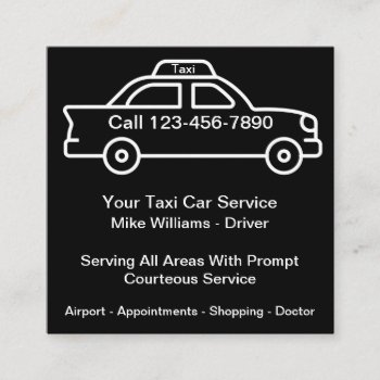Airport Taxi Transportation Business Cards Unique by Luckyturtle at Zazzle