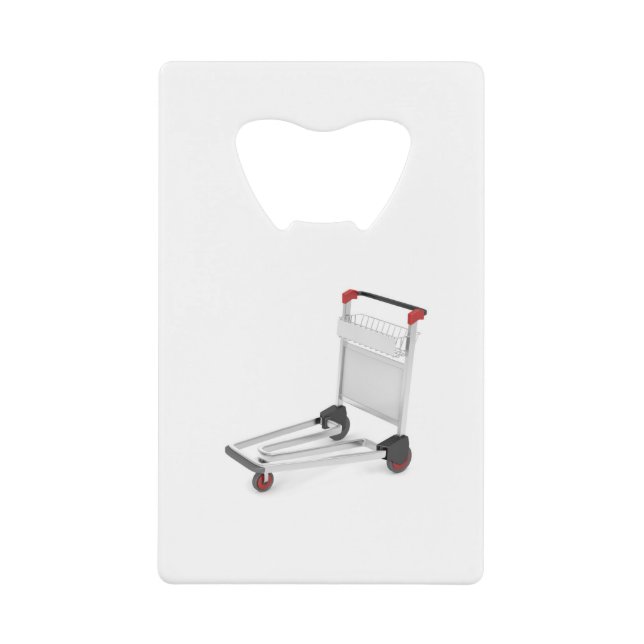 Airport trolley credit card bottle opener (Front)