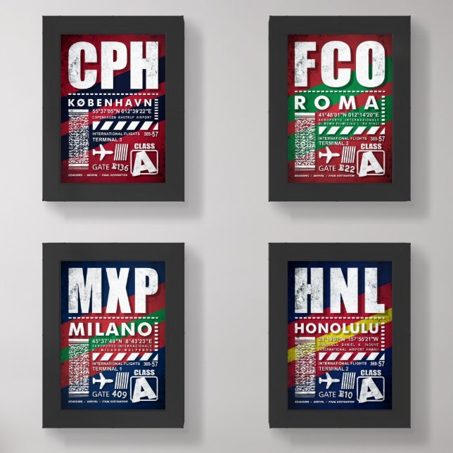 Airports of the World Wall Art Sets (Front)