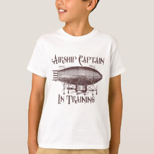 Airship Captain in Training, Steampunk for Kids T-Shirt
