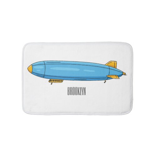 Airship cartoon illustration  bath mat