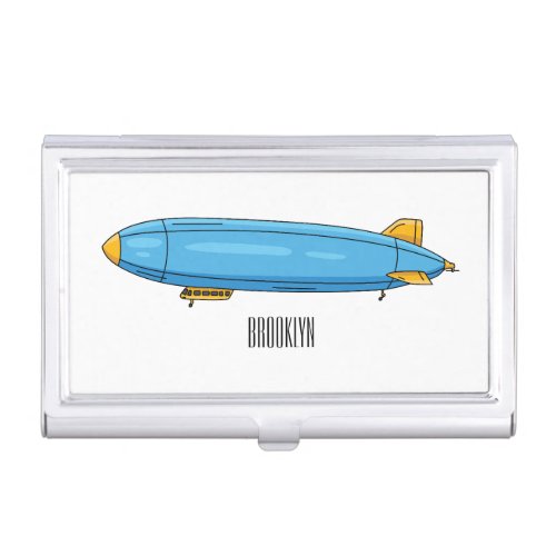Airship cartoon illustration business card case