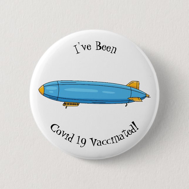 Airship cartoon illustration button (Front)