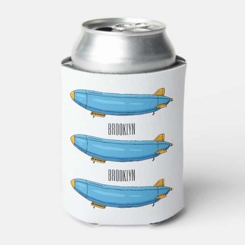 Airship cartoon illustration can cooler