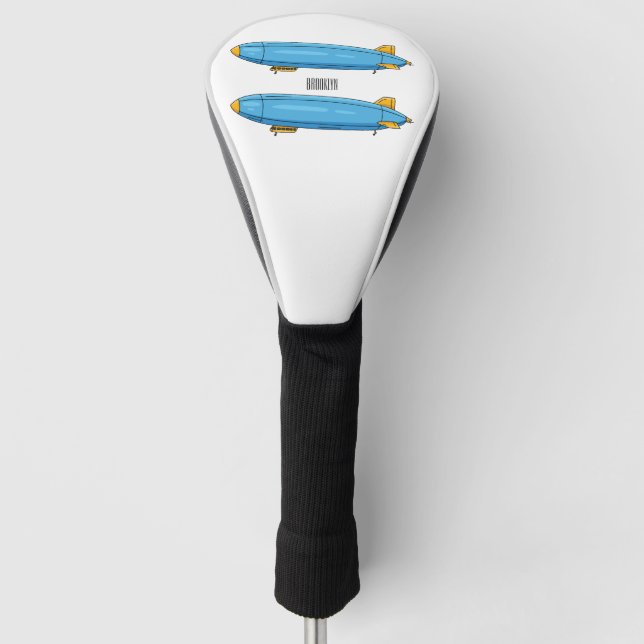 Airship cartoon illustration golf head cover (Front)