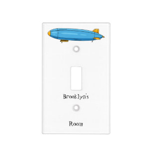 Airship cartoon illustration light switch cover