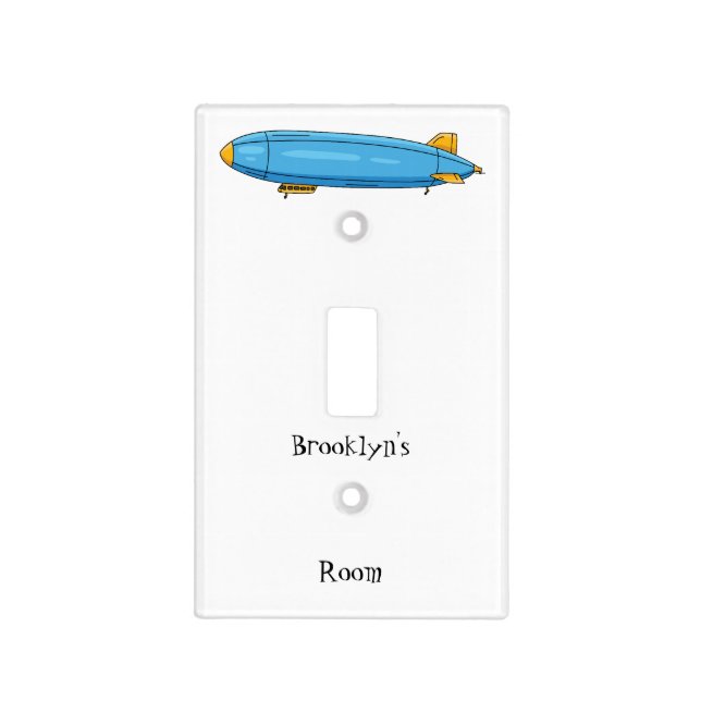 Airship cartoon illustration light switch cover (Front)