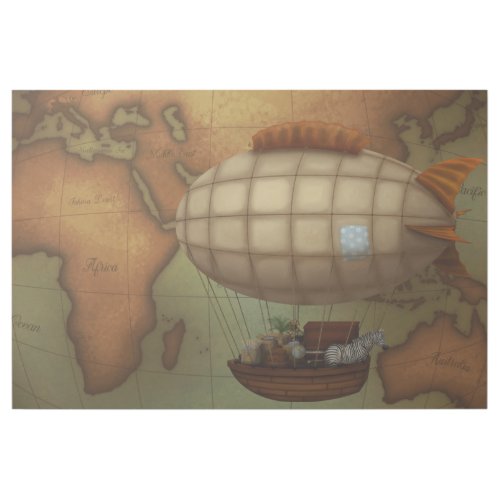 Airship Expedition from Neo_Victorian World Atlas Gallery Wrap