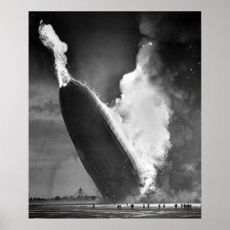 Airship Hindenburg Disaster Circa 1937 Poster