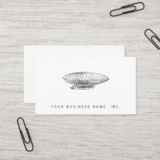 Customizable airship (letterpress style) business cards
