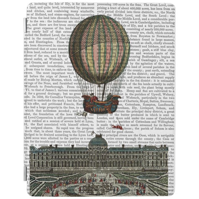 Airship Over City iPad Air Cover (Front)