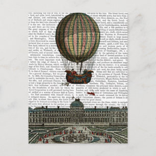 Airship Over City Postcard