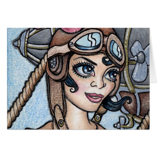 Airship Pilot Steamface Cards (Front Horizontal)
