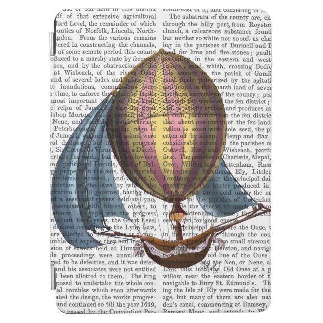 AirShip with Blue Sails iPad Air Cover (Front)