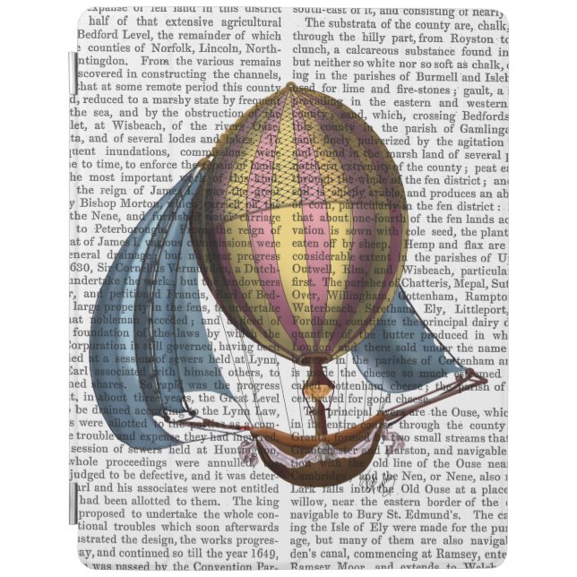 AirShip with Blue Sails iPad Air Cover (Front)