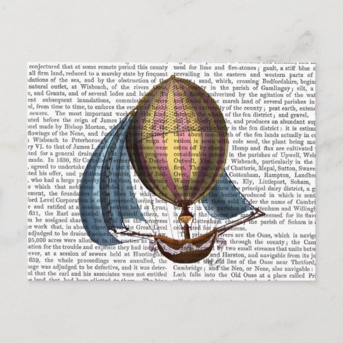 AirShip with Blue Sails Postcard