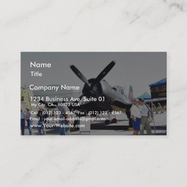 Airshow Airplanes Business Card (Front)