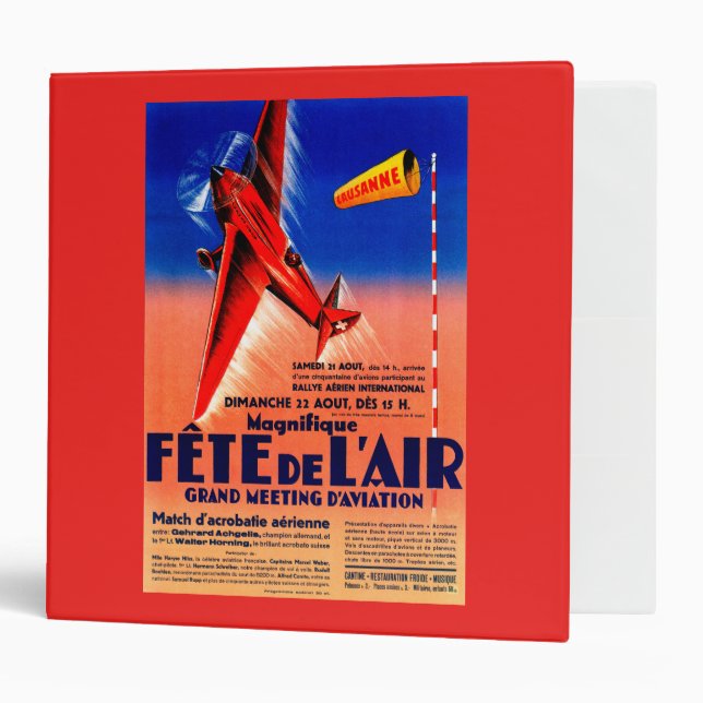Airshow Featuring Haryse Hilsz Promotional Poste 3 Ring Binder (Front/Inside)
