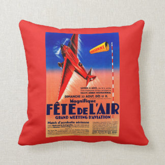 Airshow Featuring Haryse Hilsz Promotional Poste Throw Pillow