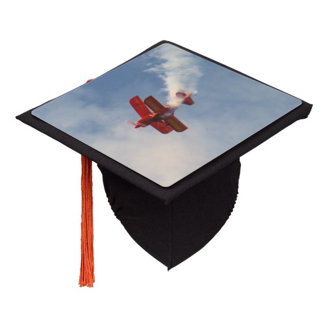 Airshow Stunt Biplane Graduation Cap Topper (Angled)