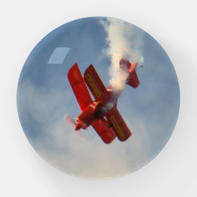 Airshow Stunt Biplane Paperweight (Front)