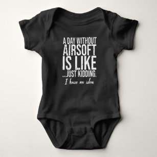 Airsoft funny sports gift idea baby bodysuit