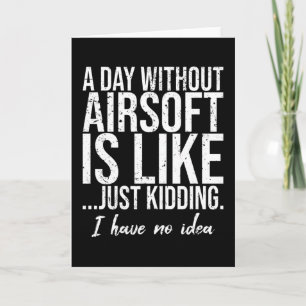 Airsoft funny sports gift idea card