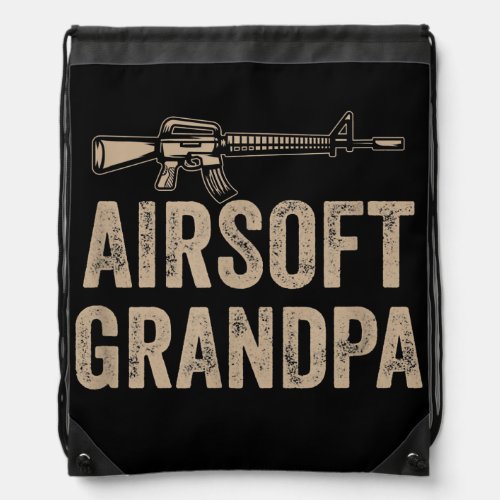 Airsoft Grandpa Airsoft Airsofting Tactical  Drawstring Bag