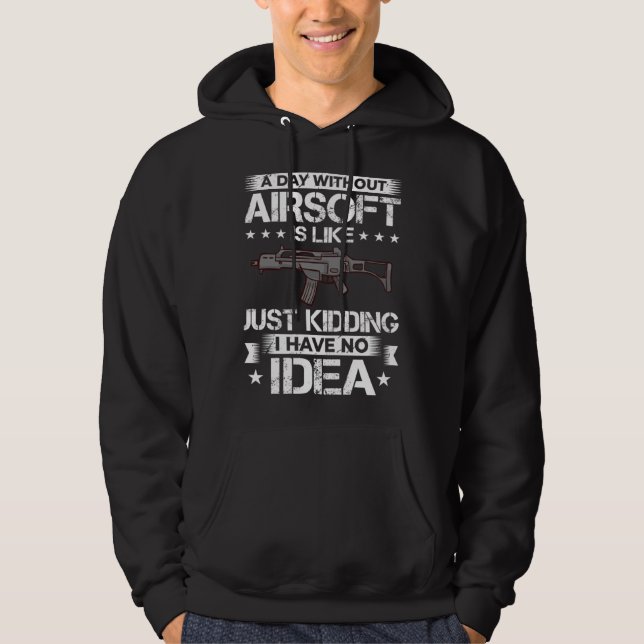 Airsoft Gun Game Shooting Training Player Airsofti Hoodie (Front)