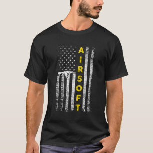 Airsoft Gun Patriotic Airsoft United States Flag T-Shirt