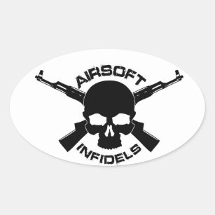 Airsoft Infidels oval sticker