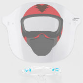 Airsoft Paintball Helmet Face Shield (Front w/Glasses)