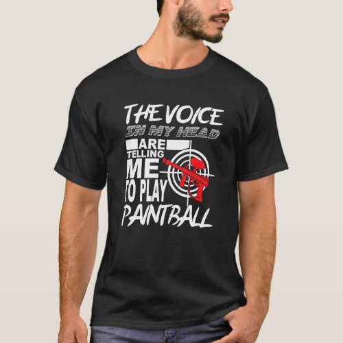 Airsoft Paintball Marker Gotcha Paintball T_Shirt