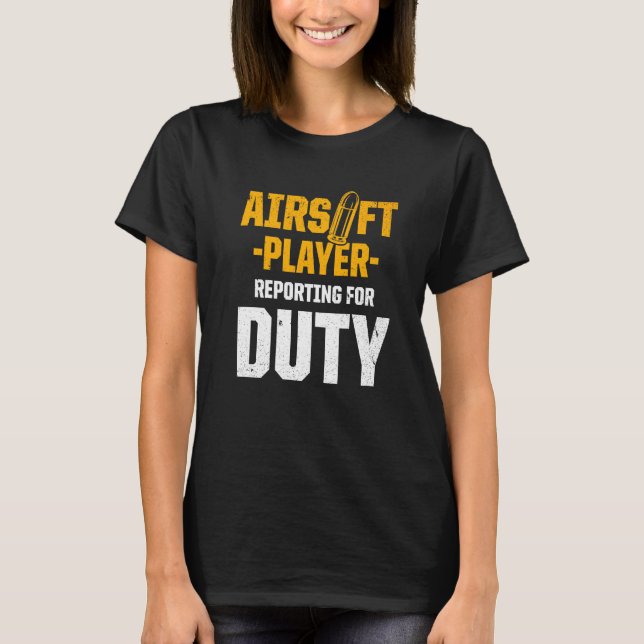 Airsoft Player Team Sport Competition T-Shirt (Front)