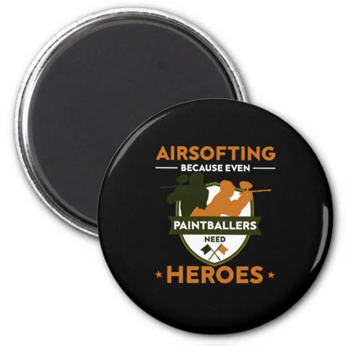 Airsofting Paintball Player Paintball Marker Gift Magnet